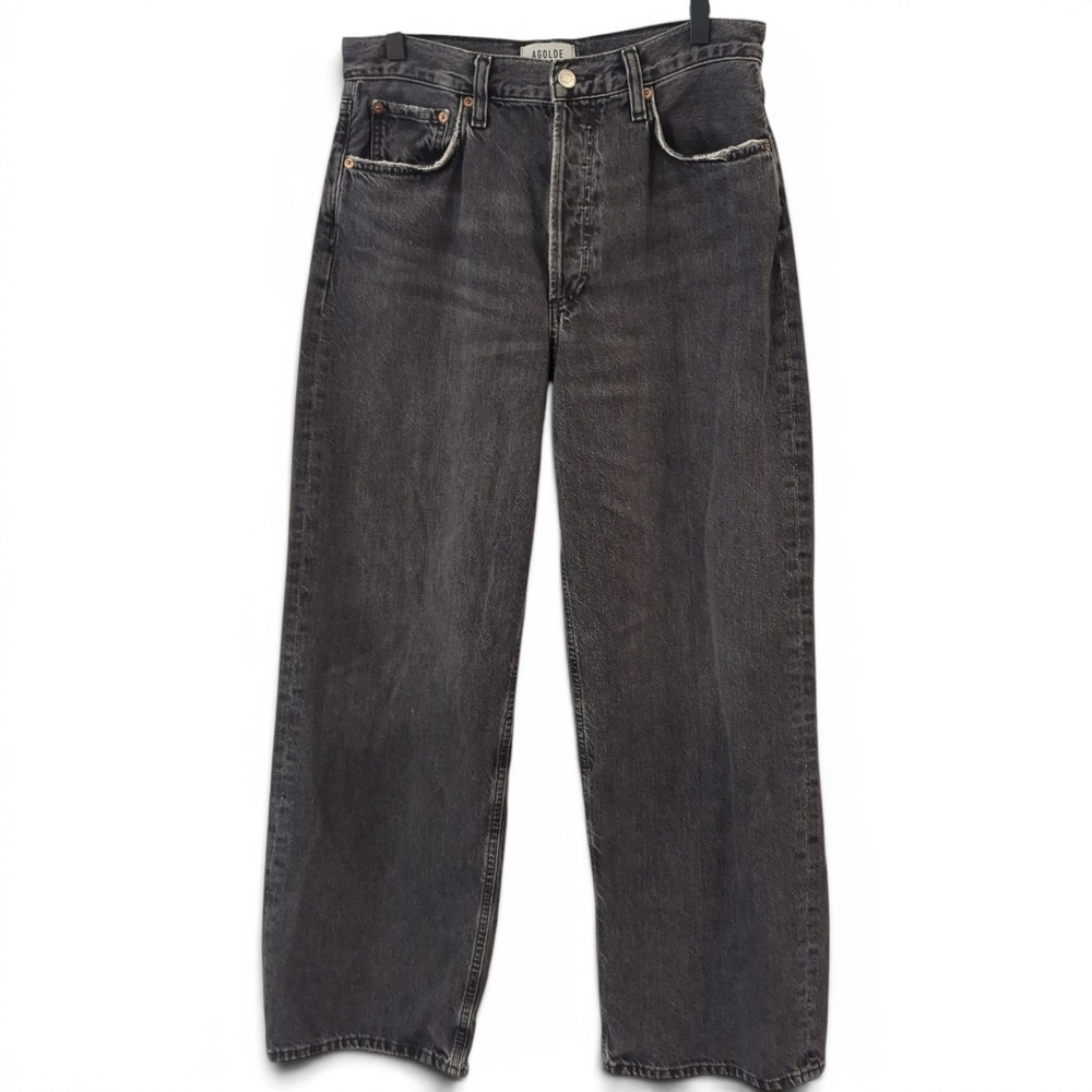 Agolde Jeans Low Slung Baggy Gray Denim Straight Leg size 26